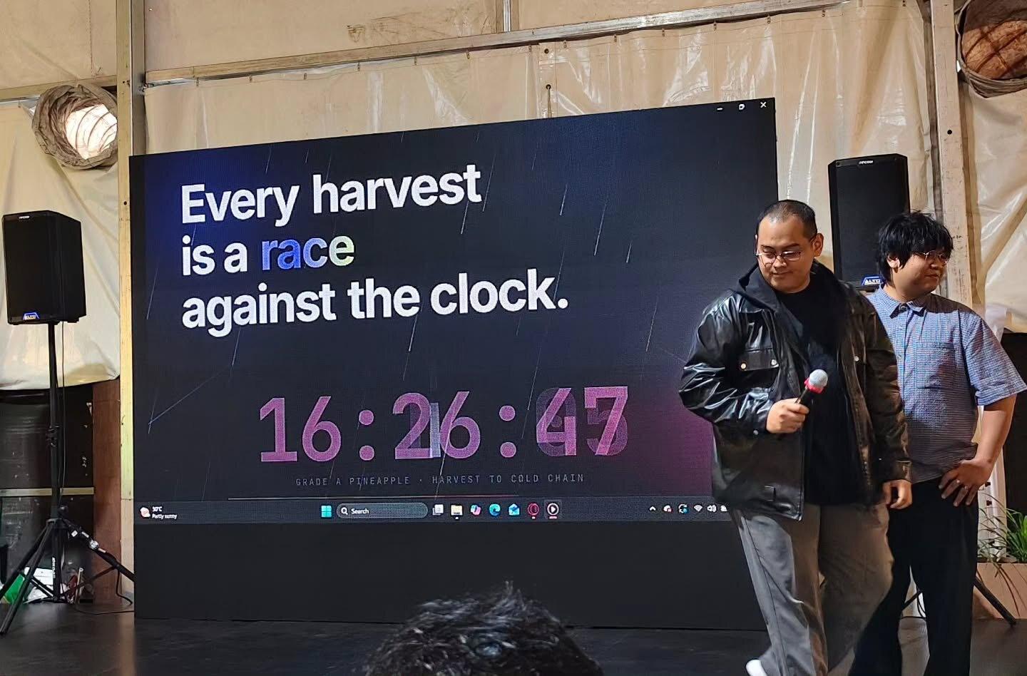 Pitching Haulweft on stage: every harvest is a race against the clock
